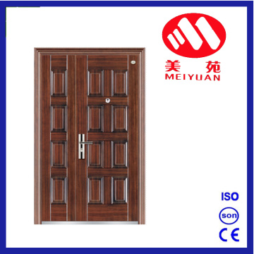 Fashion Style Cheap Double Doors Steel Iron Door for Outside